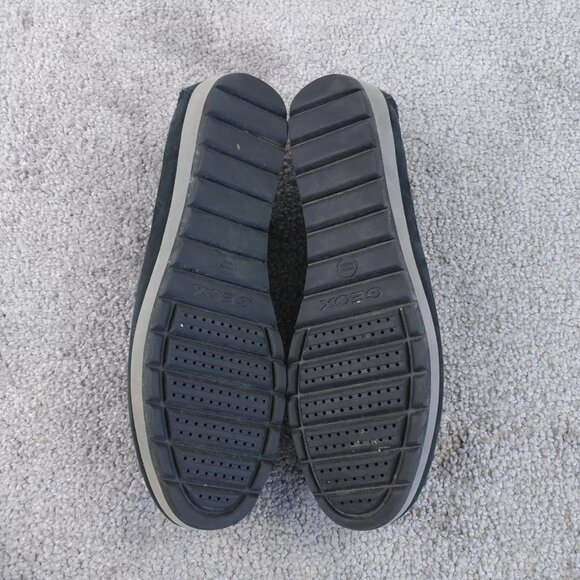 Geox Respira Womens Size 36.5 EU Comfort Shoes Black Suede Slip On Loafers - Picture 2 of 9